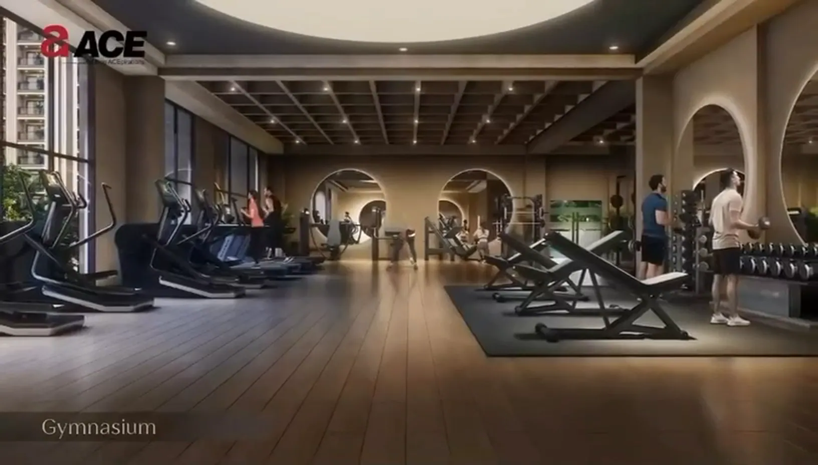 The gymnasium, an ACE Group project render for ACE Arte