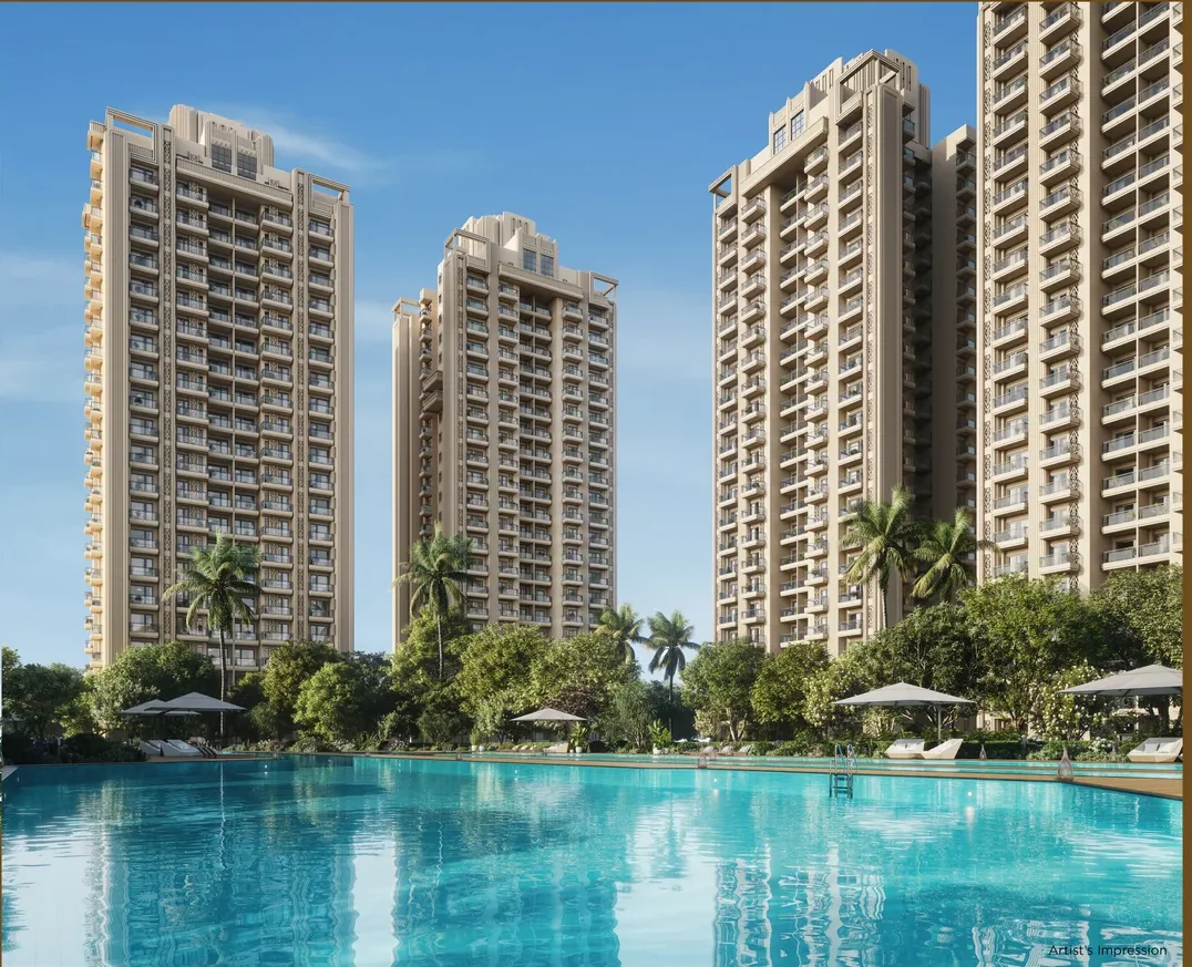 ACE Arte: the towers over the pool